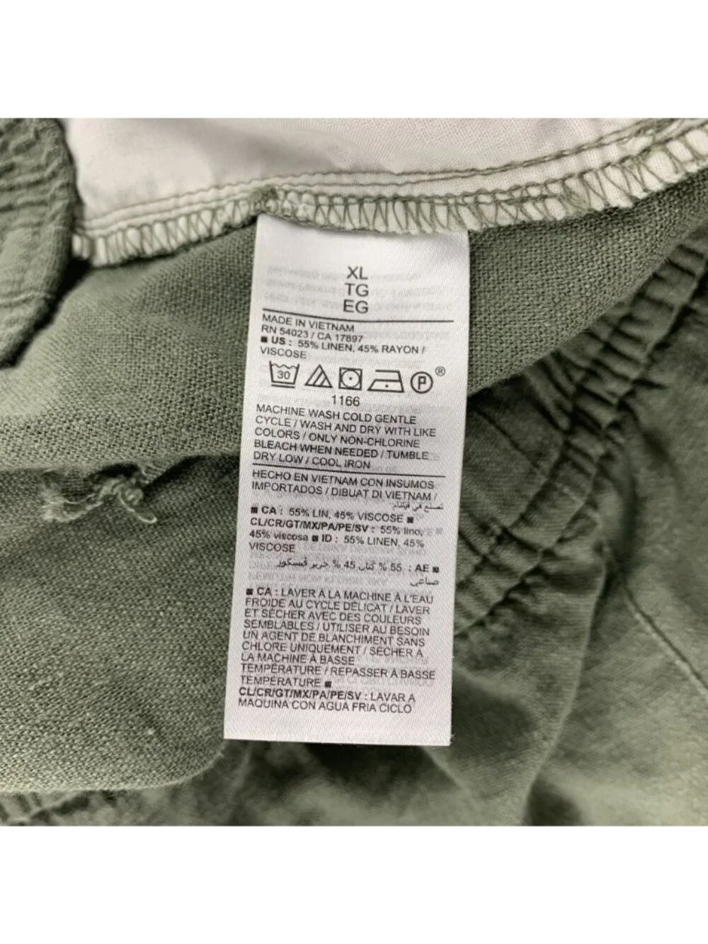 Old Navy Arugula Linen Blend Pull On Shorts XL - Picture 4 of 5